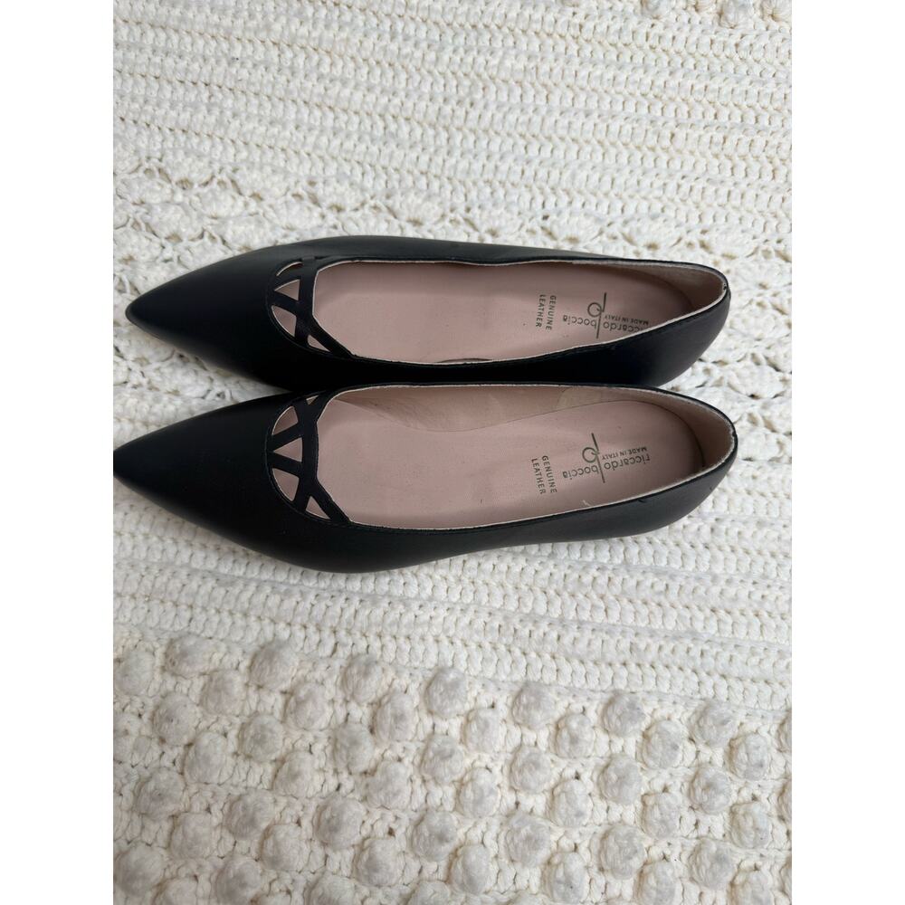 NEW RICCARDO BOCCIA Women's 40 Clodette Pointed Toe Ballet Flats Leather Shoes - Picture 11 of 14